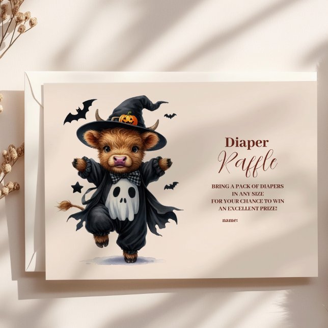 Holy Cow Little Boo Halloween Baby  Raffle Diapper Enclosure Card (Creator Uploaded)