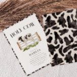 Holy Cow Modern Simple Farm Birthday Party Invitation<br><div class="desc">HOLY COW! Celebrate your little ones first, second, third or greater birthday party with our fully customizable modern watercolor cow themed birthday collection. This design features fun and adorable watercolor cow print and a sweet little calf - make this southern-chic design truly your own, for any event! If you're looking...</div>