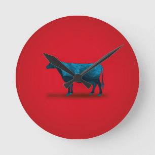 Holy Cow... No.1 Farm Series Round Clock