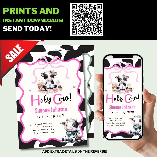 Holy Cow Online Kids Birthday Templates Digital