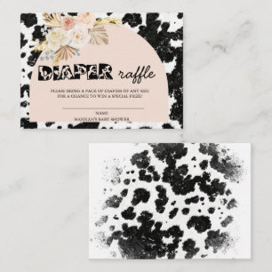 Holy Cow Pampas Grass Diaper Raffle Enclosure Card