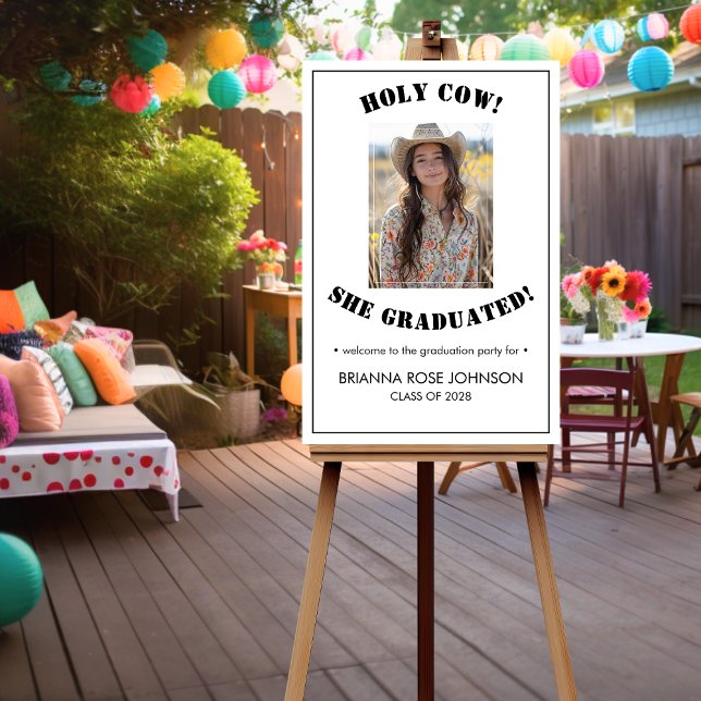 Holy Cow! Photo Graduation Foam Boards White (Creator Uploaded)