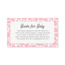 Holy Cow Pink Boho Baby Shower Books for Baby  Enclosure Card