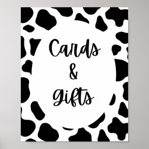 Holy Cow Print Birthday Cards and Gifts Table Sign