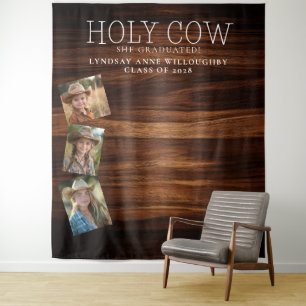 Holy Cow! Rustic Graduation Photo Backdrop
