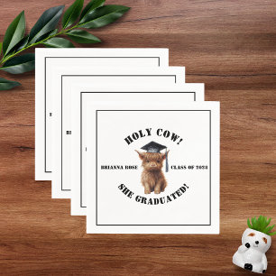 Holy Cow! She/He Graduated Party Napkins