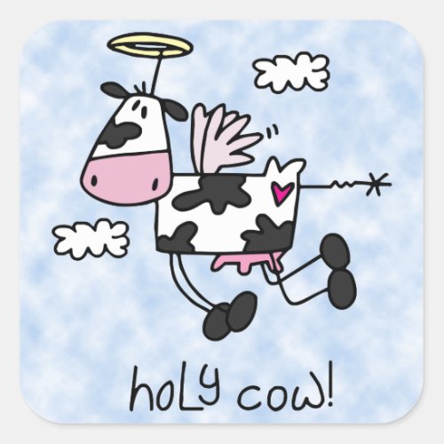 Holy Cow Square Sticker