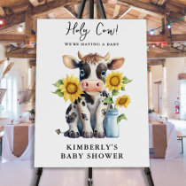 Holy Cow Sunflowers Modern Simple Farm Baby Shower Foam Board