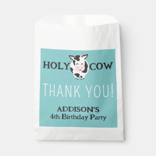 Holy Cow Thank You Farm Animal Party Favor Bag