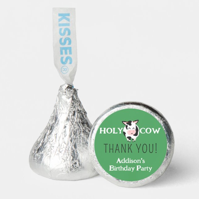 Holy Cow Thank You Farm Animal Party Hershey®'s Kisses® (Front)