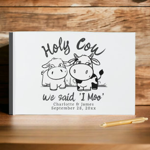 Holy Cow We Said I Moo Personalized Guest Book