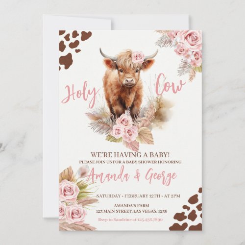 Holy Cow We're Having a Baby Girl baby shower