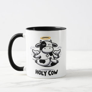 Holy Cow Yoga Mug – Levitating Moo in Zen Pose
