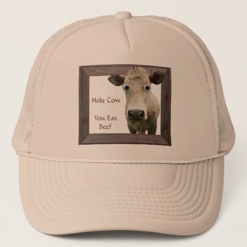 HOLY COW YOU EAT BEEF_HAT TRUCKER HAT