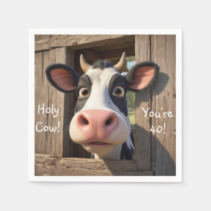 Holy Cow You’re 40 Napkins