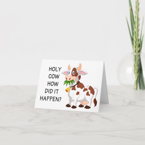 HOLY COW YOURE A TEENAGER 13 BIRTHDAY CARD