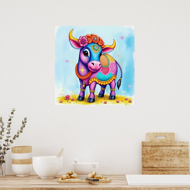 Holy Cows in Diwali Disguise Poster (Kitchen)