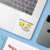 Holy Crap! Pete is that you Contour Cut Sticker (Laptop w/ iPhone)