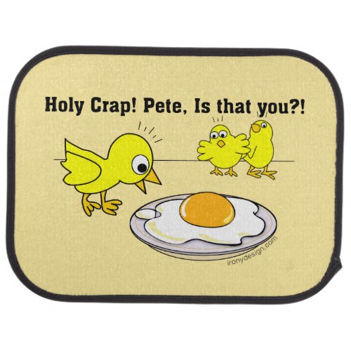 Holy Crap Pete Vegan Humor Car Floor Mat