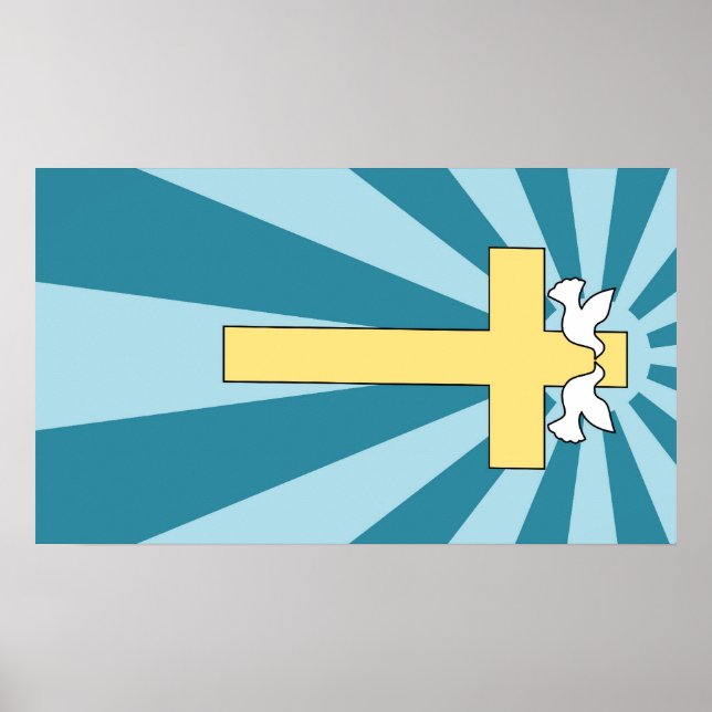 Holy Cross and Doves Poster (Front)