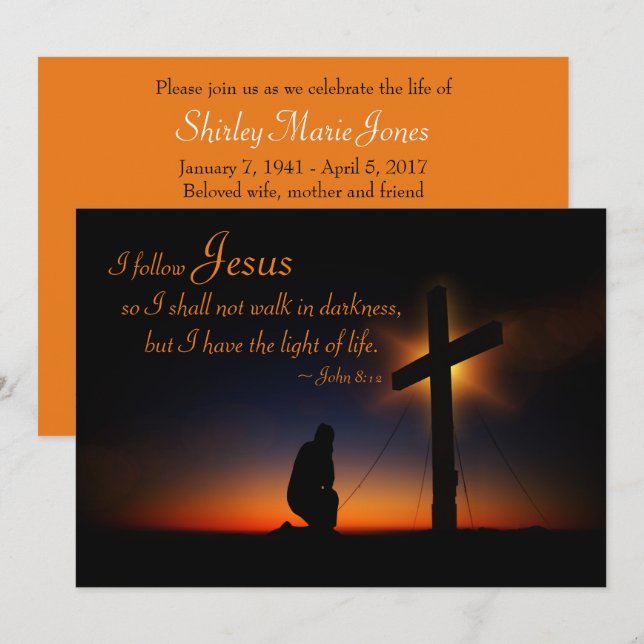 Holy Cross at Sunset Memorial Service Announcement (Front/Back)