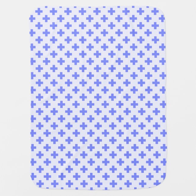 Holy Cross Baby Blanket, Blue Baby Blanket (Front)