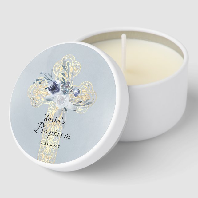 Holy Cross Baptism  Mini Candle Favors (Corner)