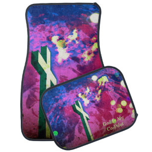 Holy Cross Blue N Raspberry/Co-Pilot Car Mats