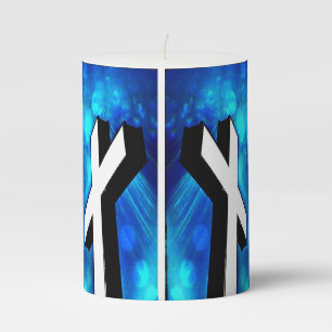 Holy Cross Blue Sky Sparkle Pillar Candle