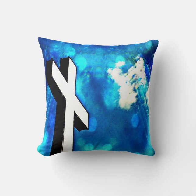 Holy Cross Blue Sky Sparkle Throw Pillow (Front)