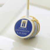 Holy Cross Bold Blue Confirmation Party Cake Pops (Front Insitu)