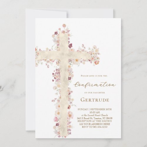 Holy cross Confirmation Invitation
