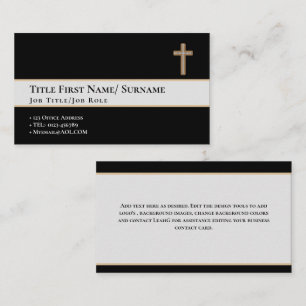 Holy Cross Faith Christian Worship Church Clergy   Business Card
