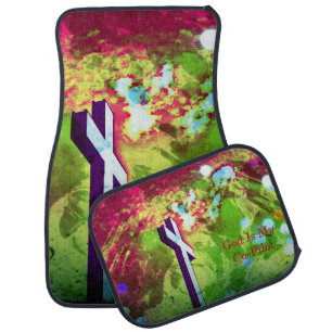 Holy Cross Green N Red/Co-Pilot Car Mats