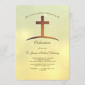 Holy Cross Ordination Invitation by PixiePrints at Zazzle
