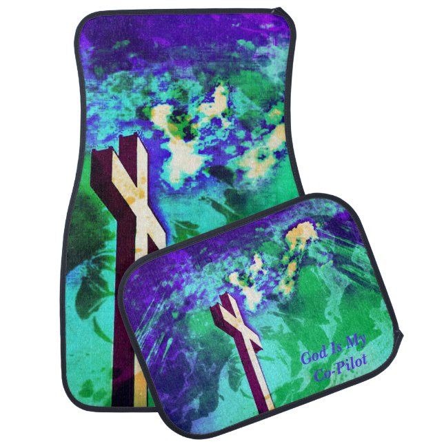 Holy Cross Purple/Co-Pilot Car Mats (Set)