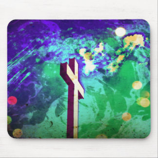 Holy Cross Purple Earth Sparkle Mousepad