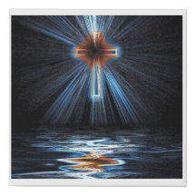 holy cross reflected on water