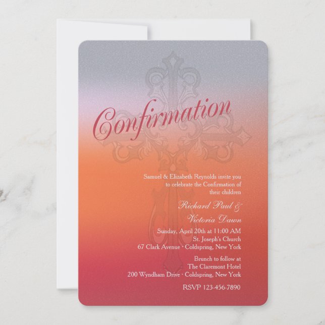 Holy Cross Religious Invitation (Front)