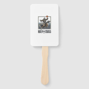 Holy Cross Vintage Basketball Religious Shirt Hand Fan