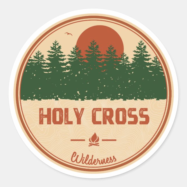 Holy Cross Wilderness Colorado Classic Round Sticker (Front)