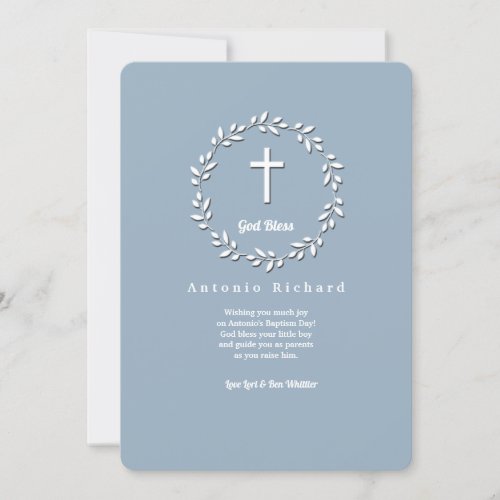 Holy Cross Wreath Religious Greeting Card