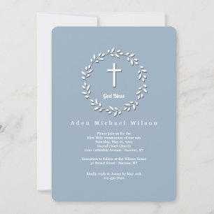 Holy Cross Wreath Religious Invitation