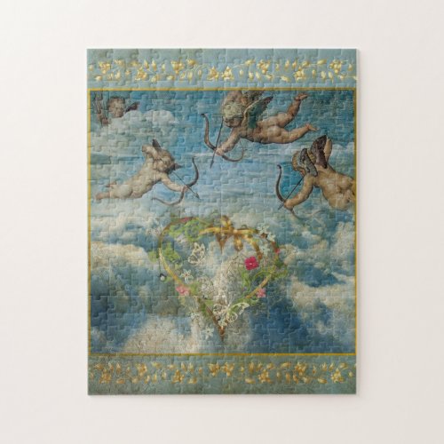 Holy Cupid Religious Angel Heart Christmas Puzzle