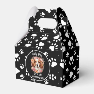 Holy Dog, I'm One Dog Girl 1st Birthday Favor Boxes