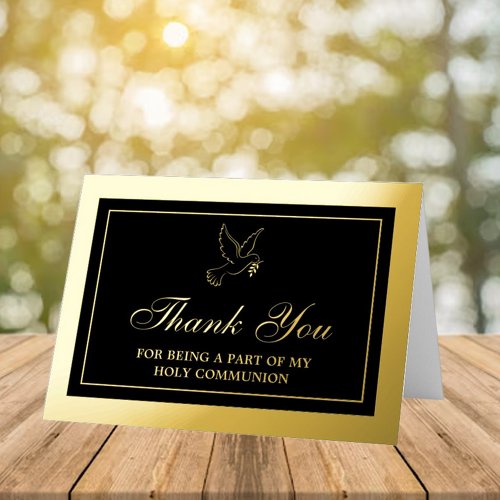 Holy Dove Communion Or Confirmation Thank You Real Foil Greeting Card