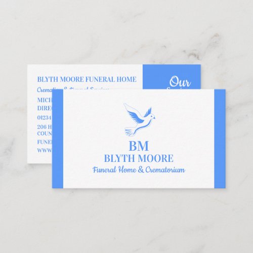Holy Dove Funeral Home Directors Business Card