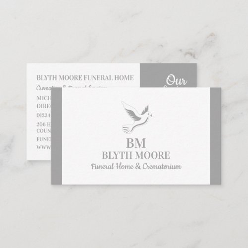 Holy Dove Funeral Home Directors Business Card