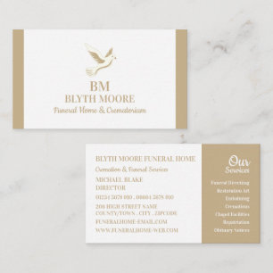 Holy Dove, Funeral Home, Directors Business Card