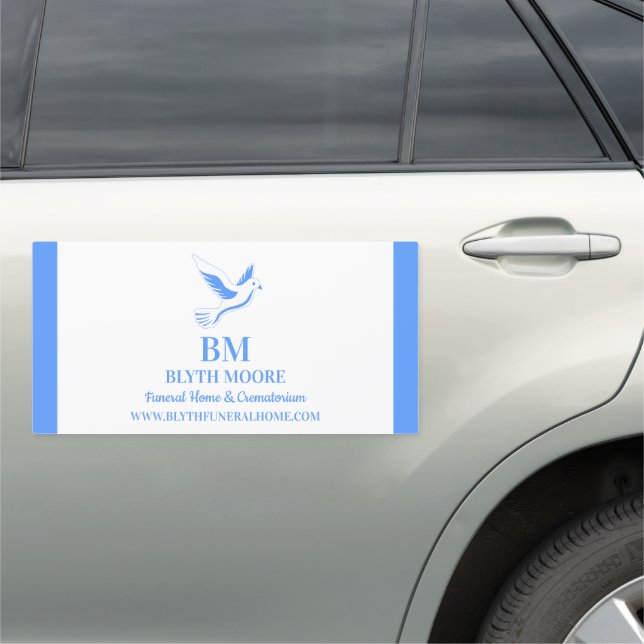 Holy Dove, Funeral Home, Directors Car Magnet (In Situ)